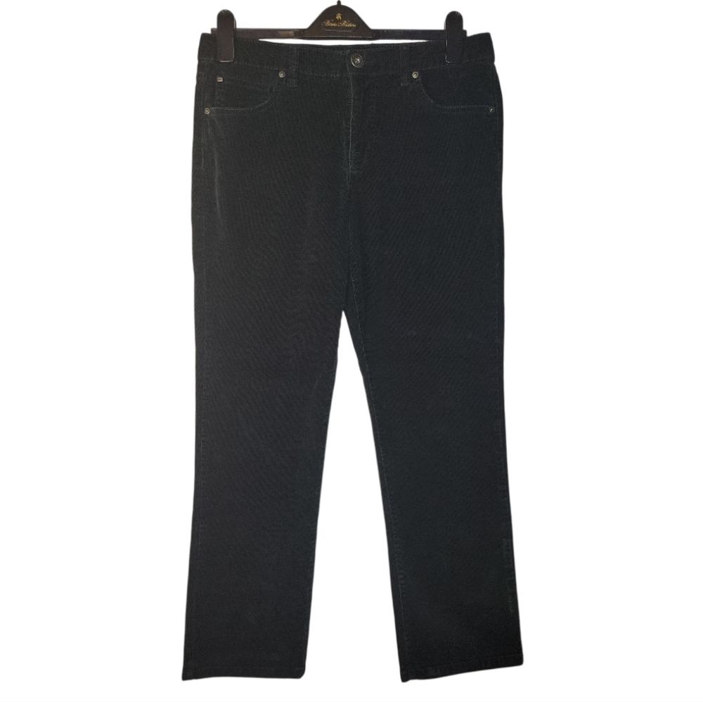 BANDOLINO Mandie Corduroy Straight Leg Pants, 10P Black, VGUC